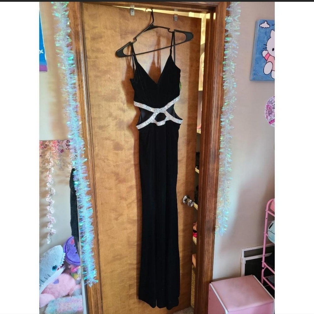velvet evening gown